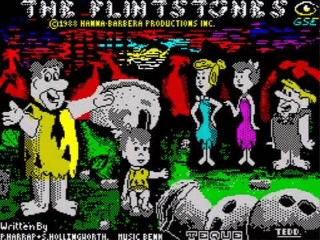 Flintstones title screen for ZX Spectrum
